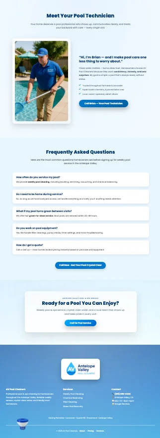 AV Pool Cleaning Before & After