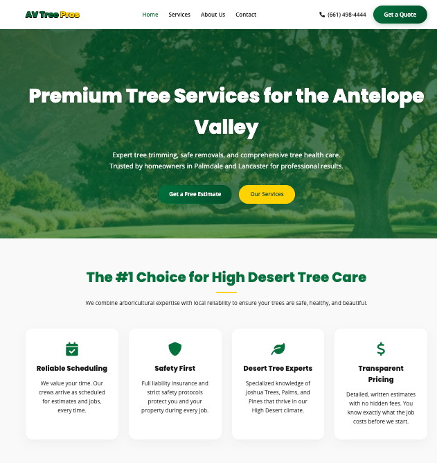 AV Tree Pros Hero Section