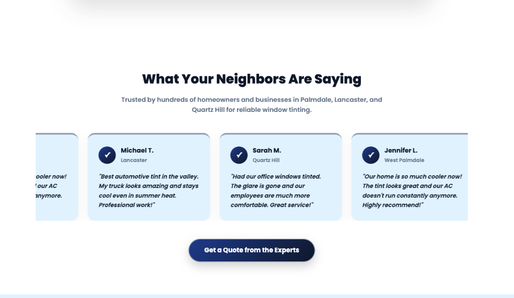 Customer Testimonials