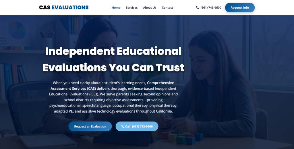 CAS Evaluations Hero Section